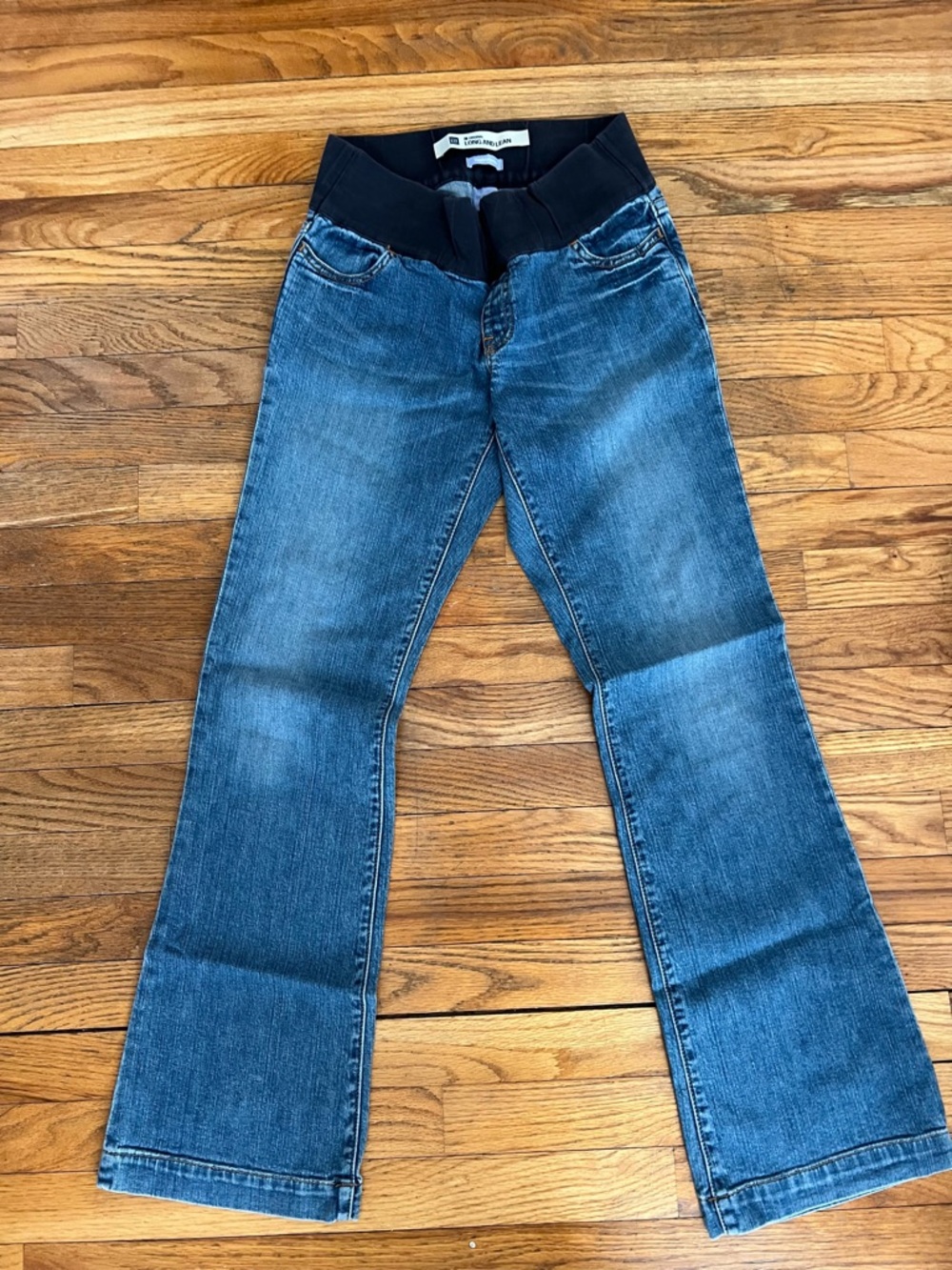 GAP Women's Blue Maternity Bootcut Jeans Long and Lean Size 4